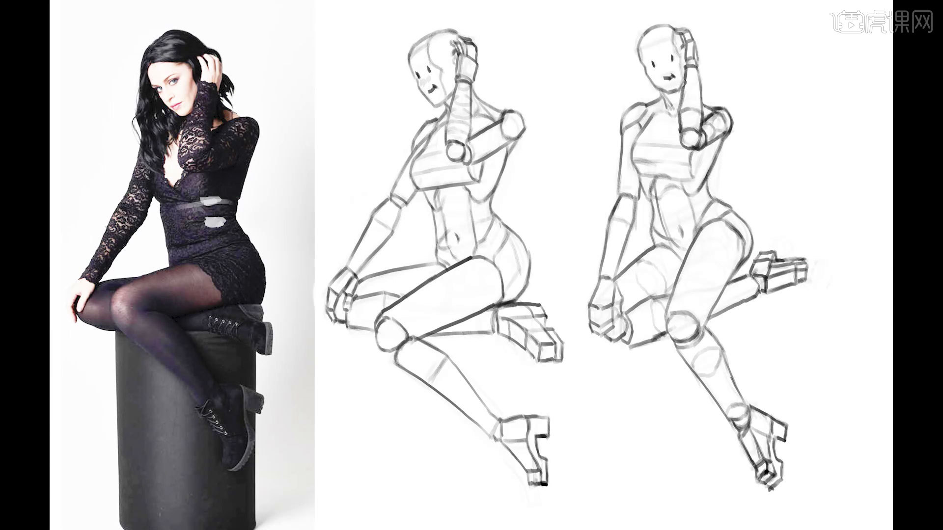 ps女人体坐姿从几何形体到人体基础篇图文教程