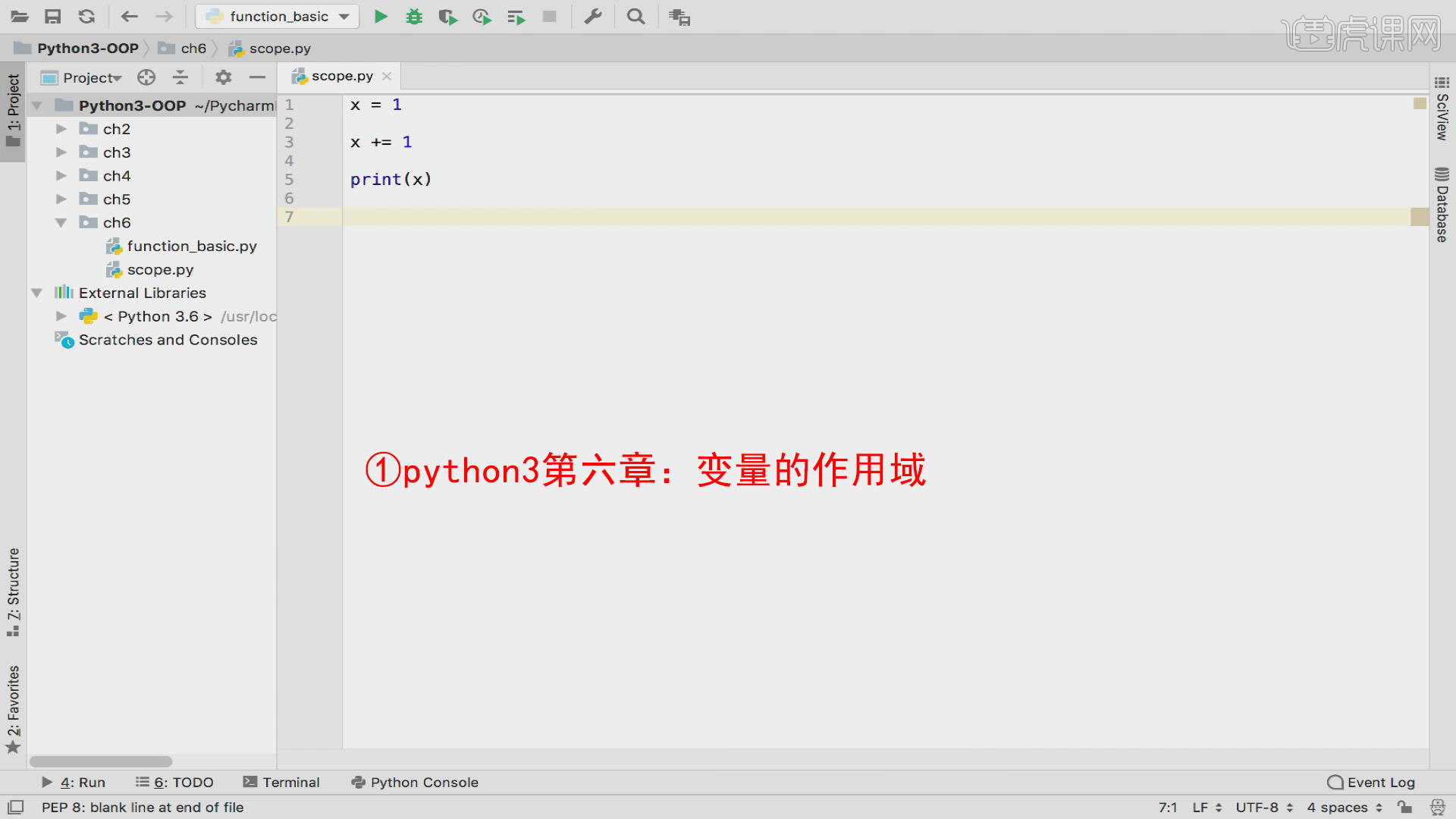 Python函数 变量的作用域 06章函数图文教程 虎课网