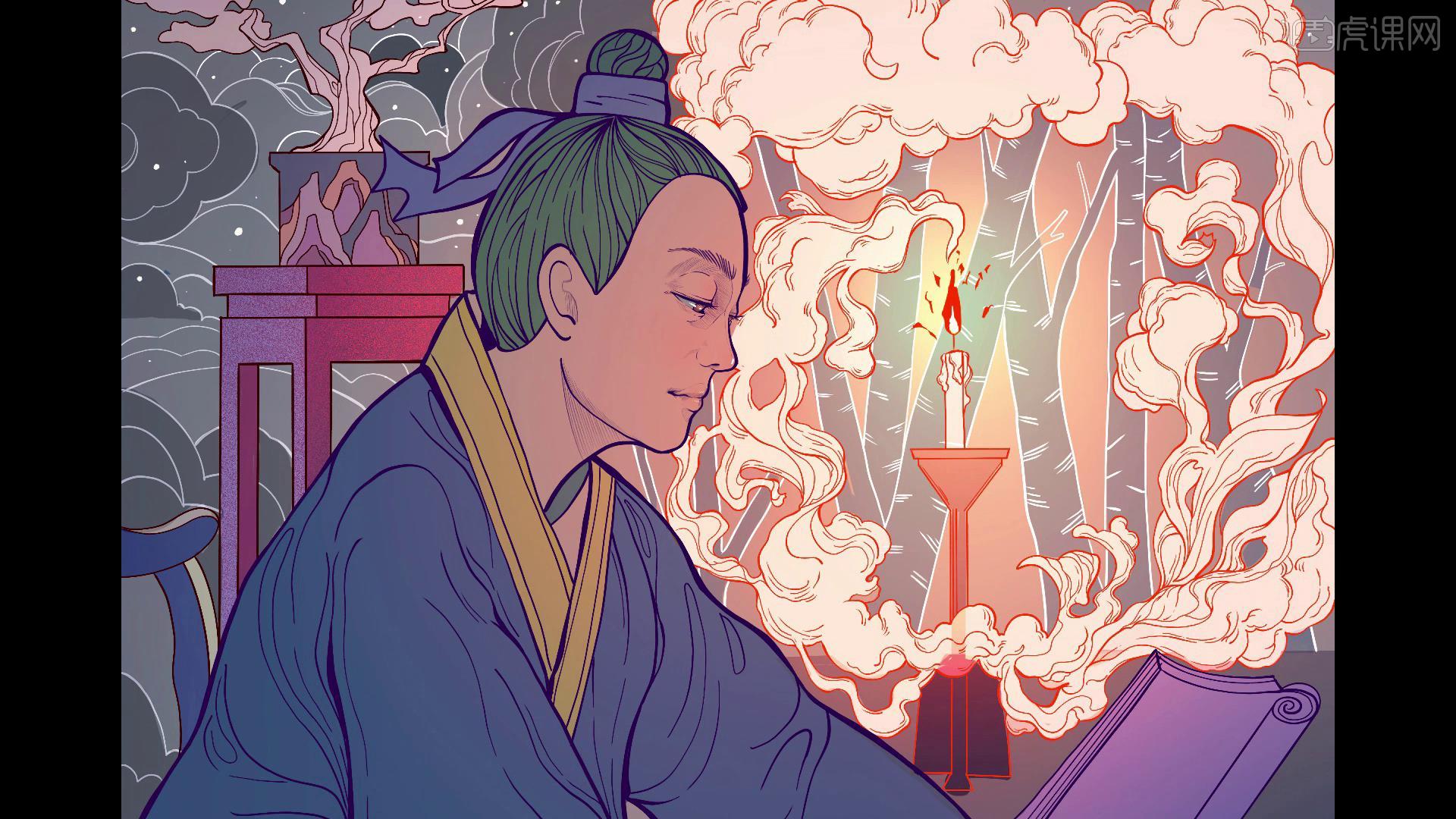 procreateipad商业插画梦古色稿图文教程