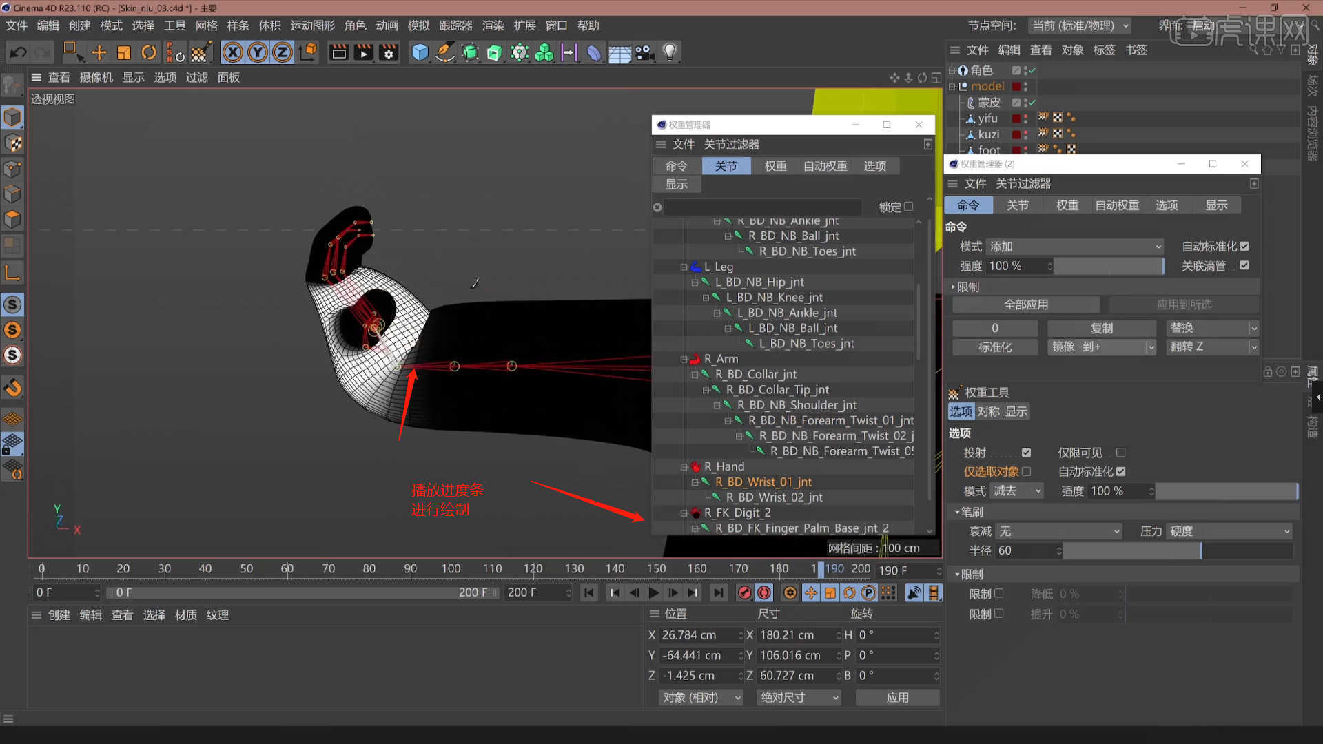 c4d角色蒙皮规范制作ip动画绑定权重篇图文教程