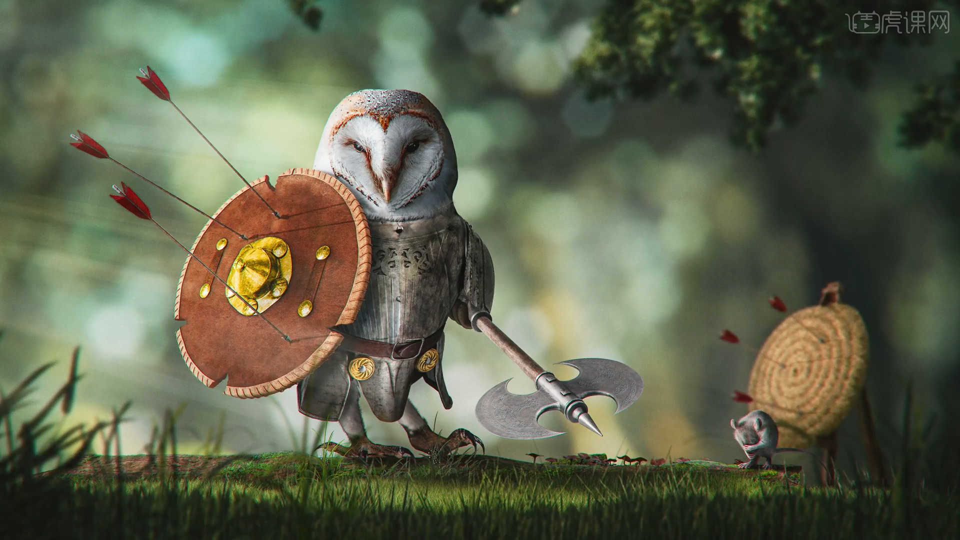 ps猫头鹰守卫图片合成多倍速制作过程分享图文教程