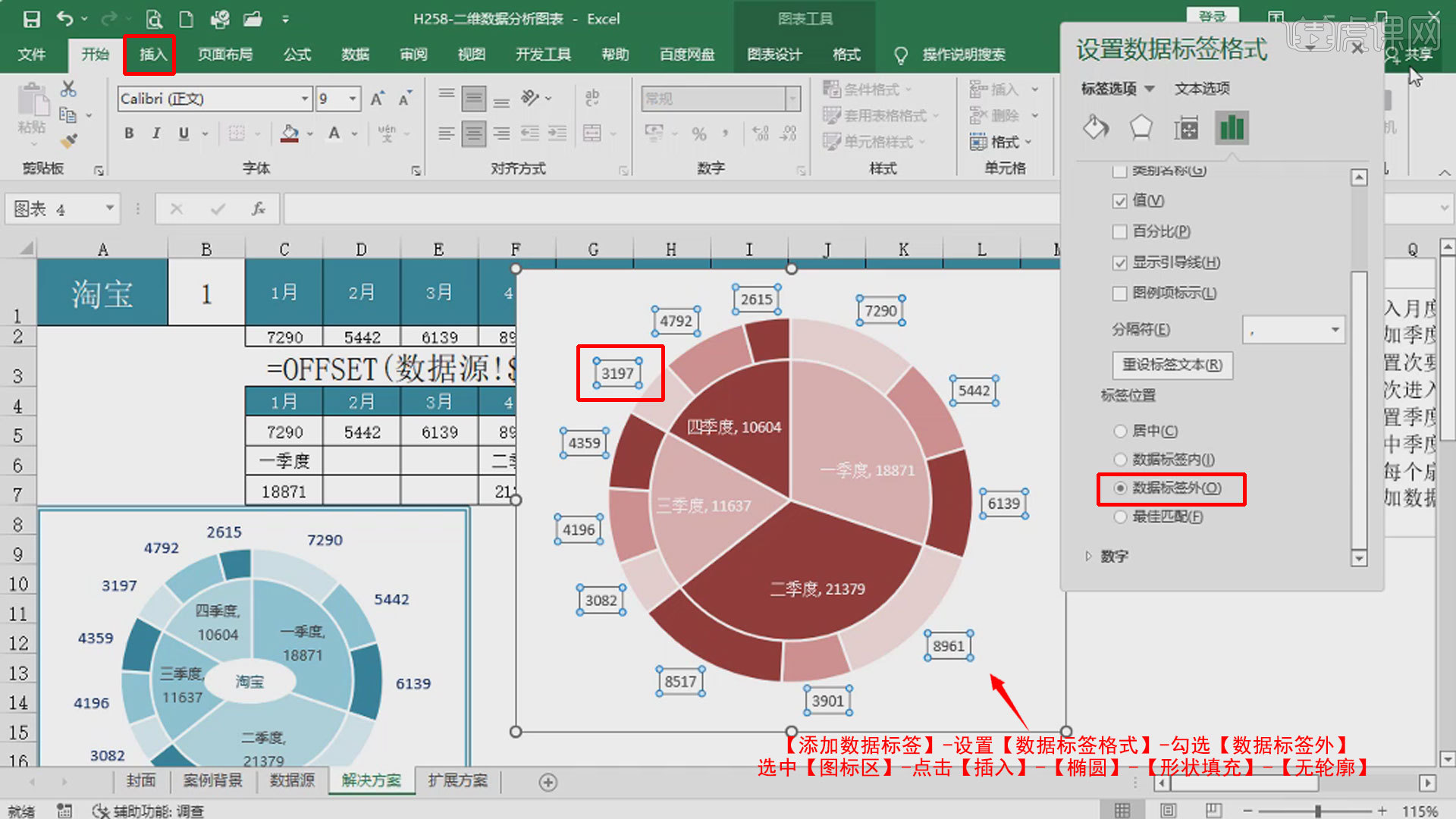 二维数据分析图表-Excel职场实战图文教程- 虎课网