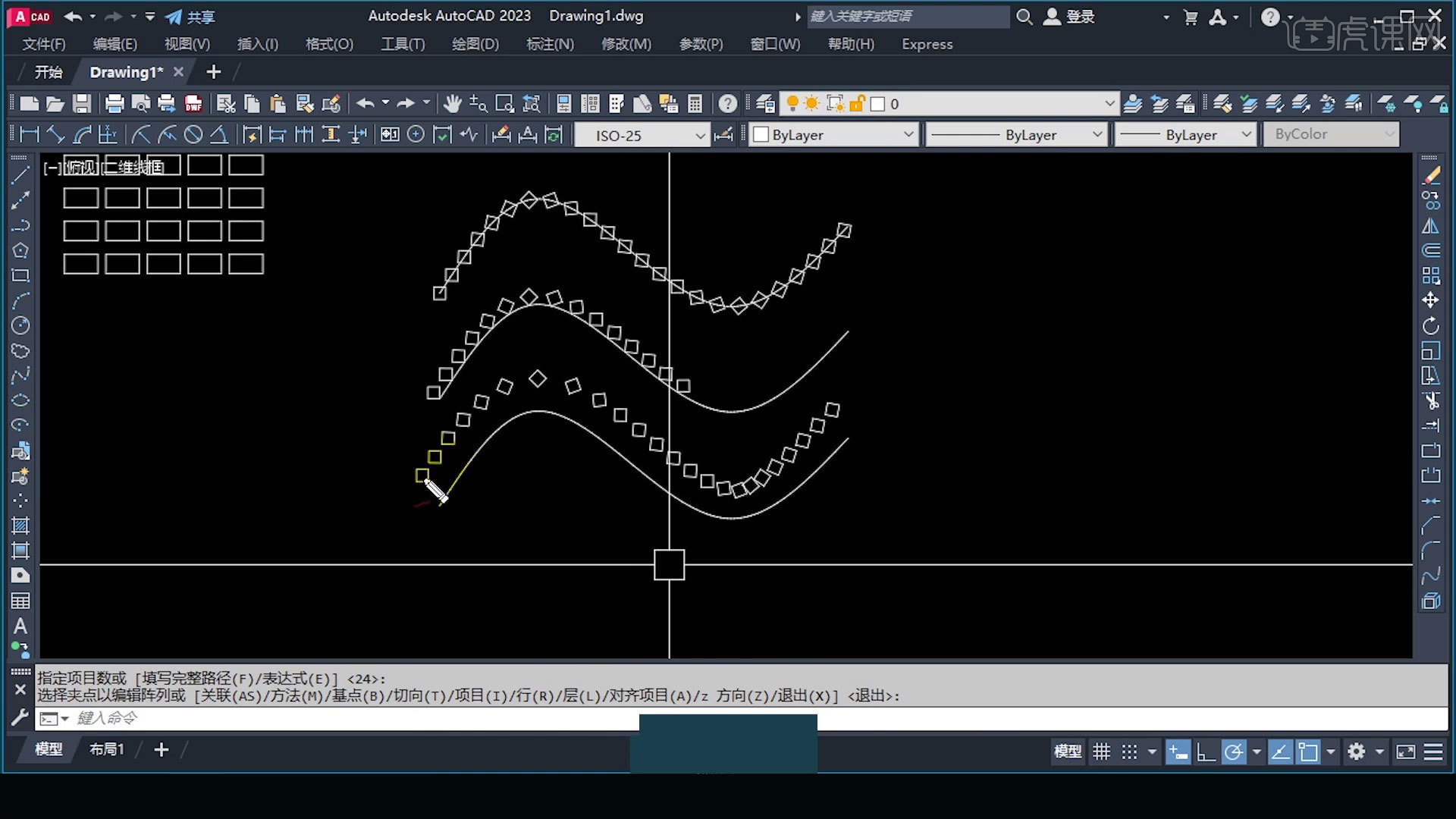 CAD(2023)-复制镜像偏移阵列09图文教程- 虎课网