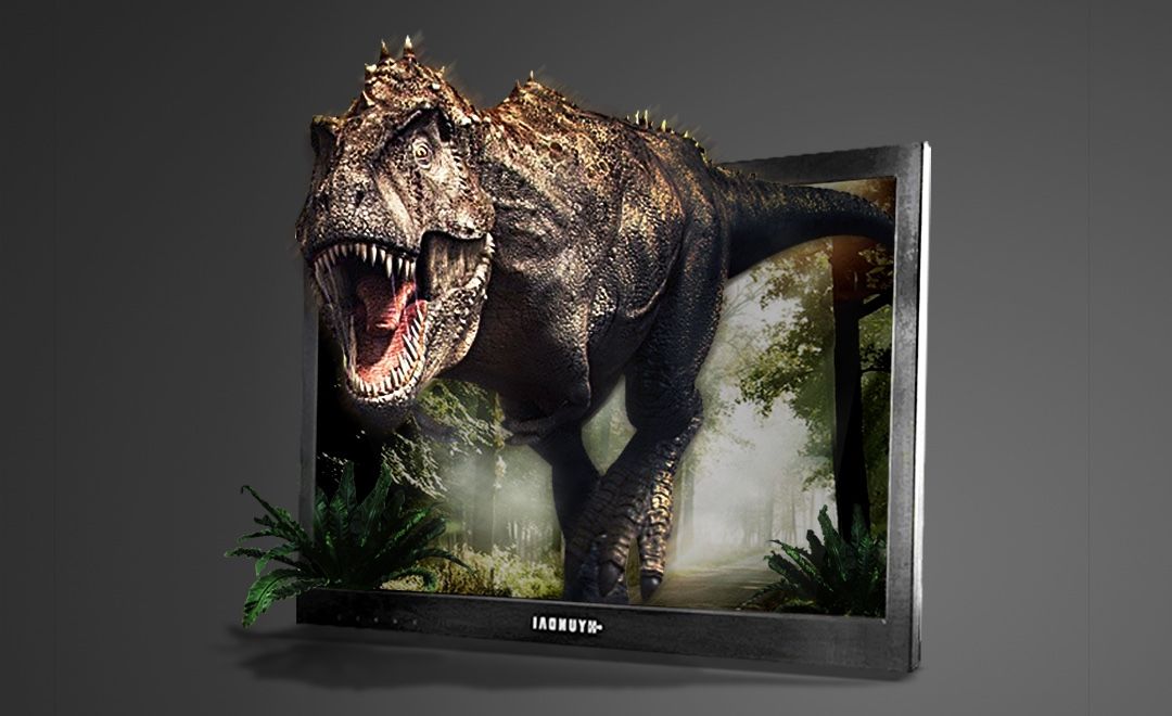 ps-逼真·恐龙冲出显示器