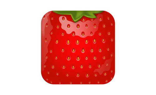 PS-写实水果草莓UI图标