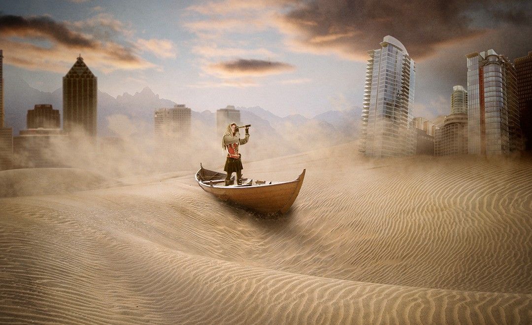 PS-城市沙漠的扁舟·超现实