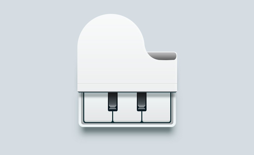 PS-钢琴ICON - UI设计教程_PS（CC2017） - 虎课网