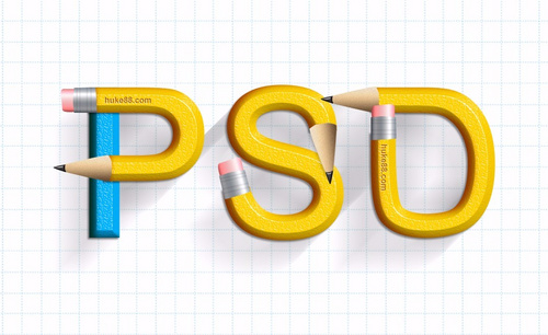 PS-铅笔造型PSD
