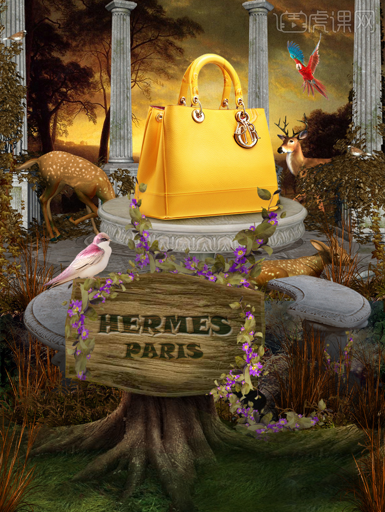 每周一练---海报合成,光源还是有些没掌控好,感谢老师分享的教程和