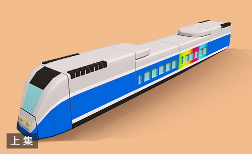 C4D-穿山列车循环动画-列车建模