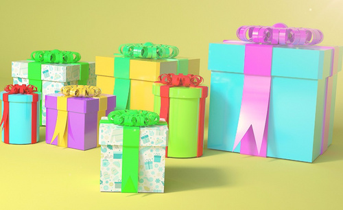 C4D-礼物盒建模及渲染