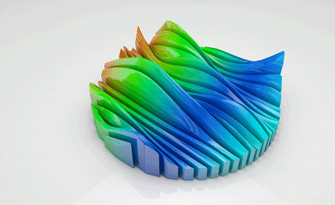 C4D-3D动态波浪logo制作