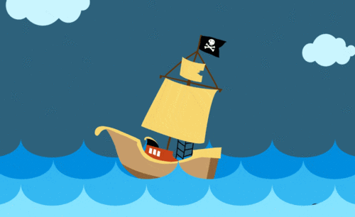 AE-海盗船漂流动画