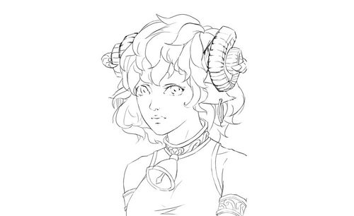 ps-卡通人物手绘阿京-线稿免费学习25分39秒教你绘制引导页女性人物