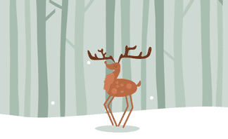 ai ae  圣诞麋鹿奔跑小动画