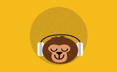 AI+AE-听音乐的猴子MG动画