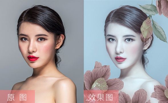 PS-中国风美女人像转装饰画