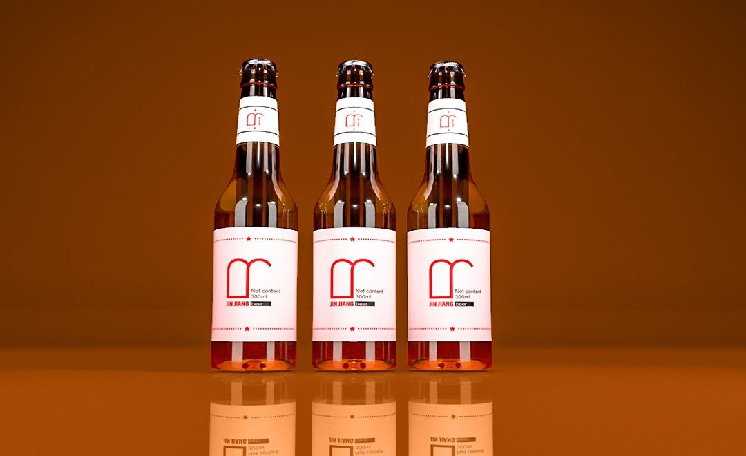 AI-啤酒瓶贴设计+C4D-立体效果制作