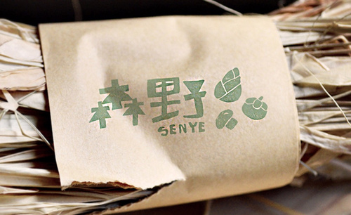 AI+PS-手写体logo设计 森野食品