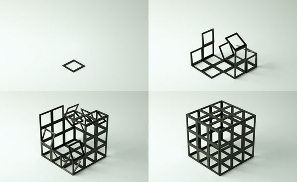 C4D-图形动画-方块搭建