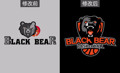BLACK BEAR卡通形象logo