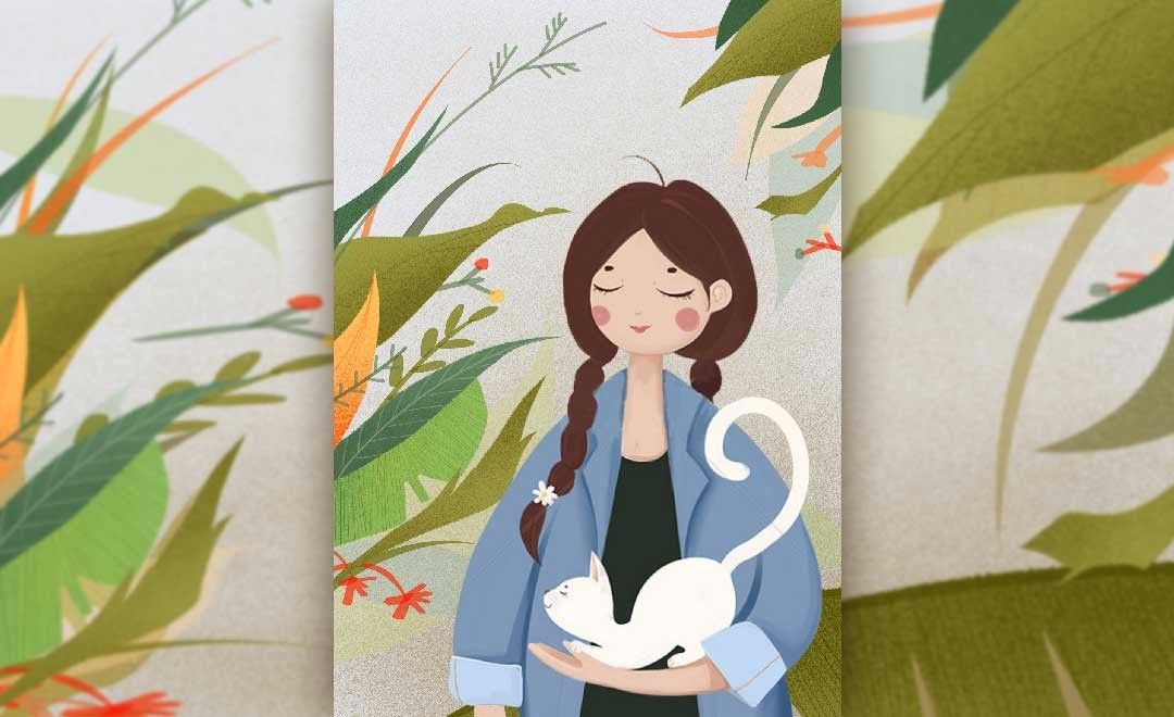 ps-鼠绘插画-春意盎然人物场景插画绘制
