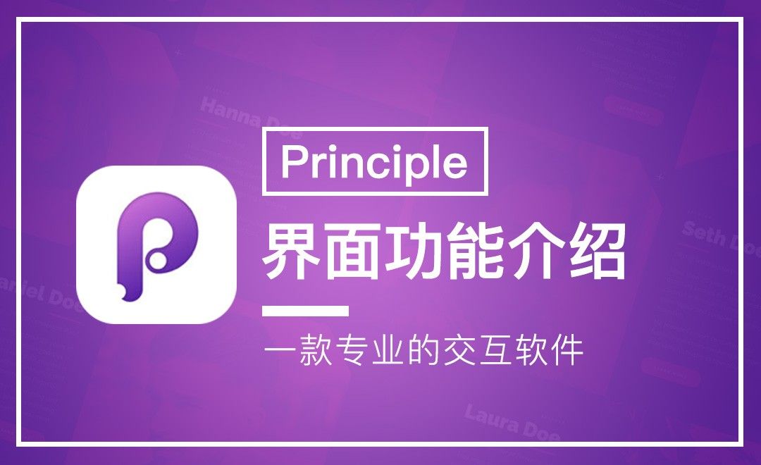 Principle-界面功能介绍