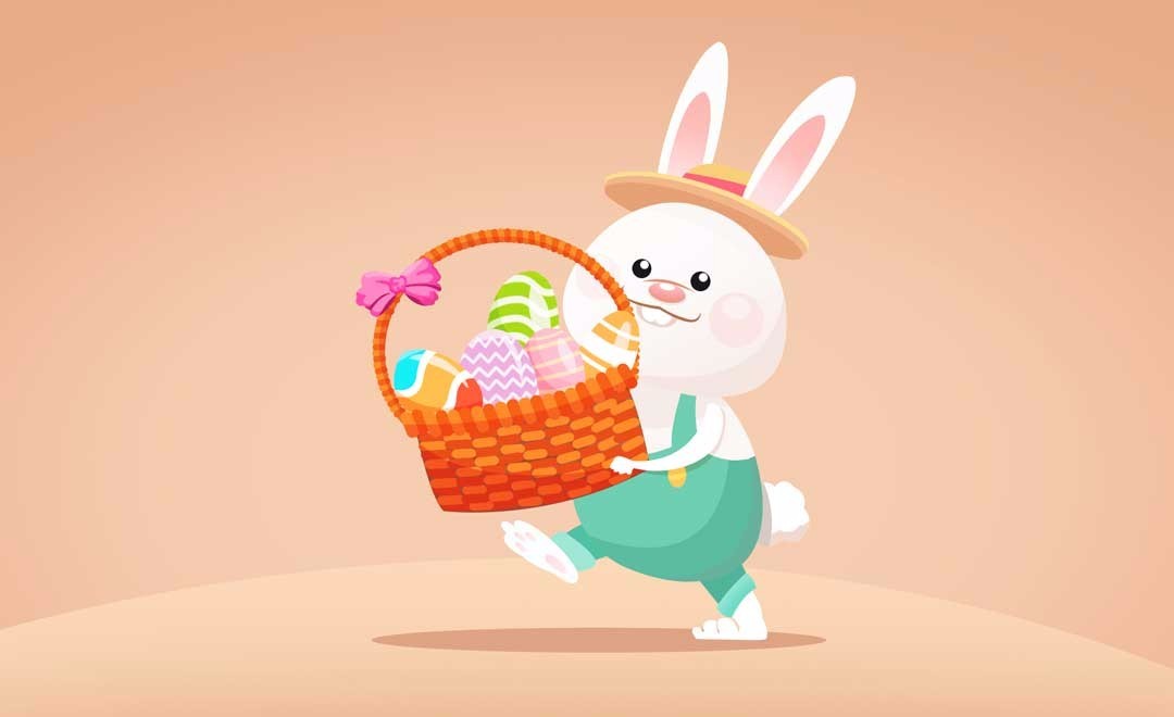 PS-鼠绘插画-儿童插画-复活节小兔子