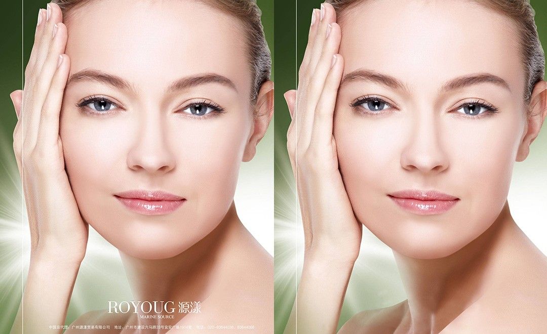 ps-美妆人物广告图去水印