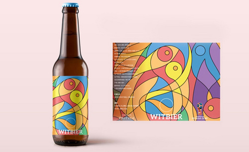 AI-抽象派风格-精酿啤酒酒标设计
