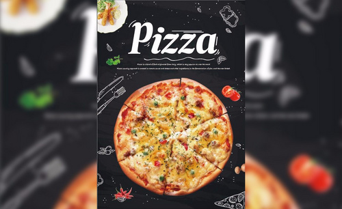 AI-披萨宣传单设计