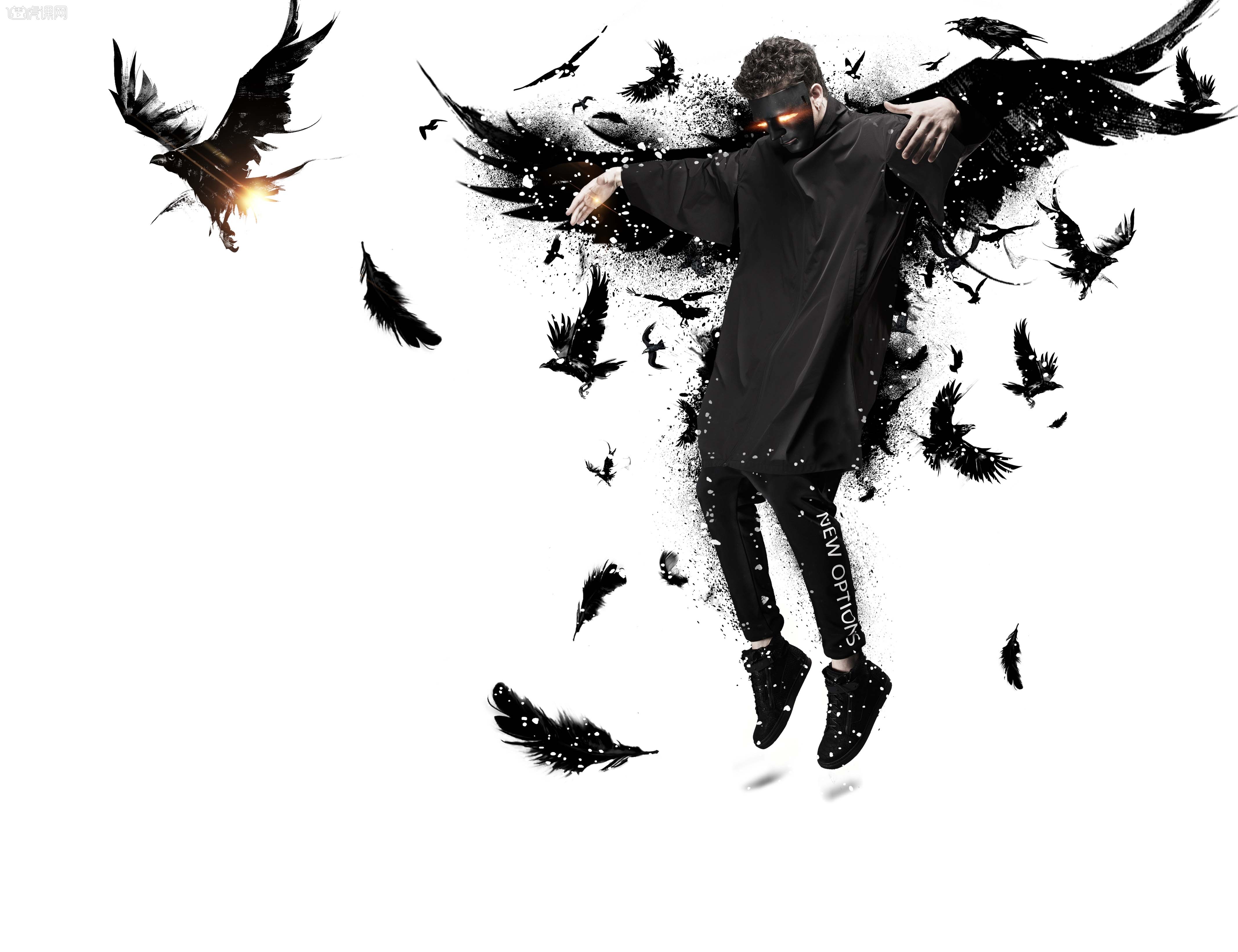 黑暗系服装海报 - 虎课网