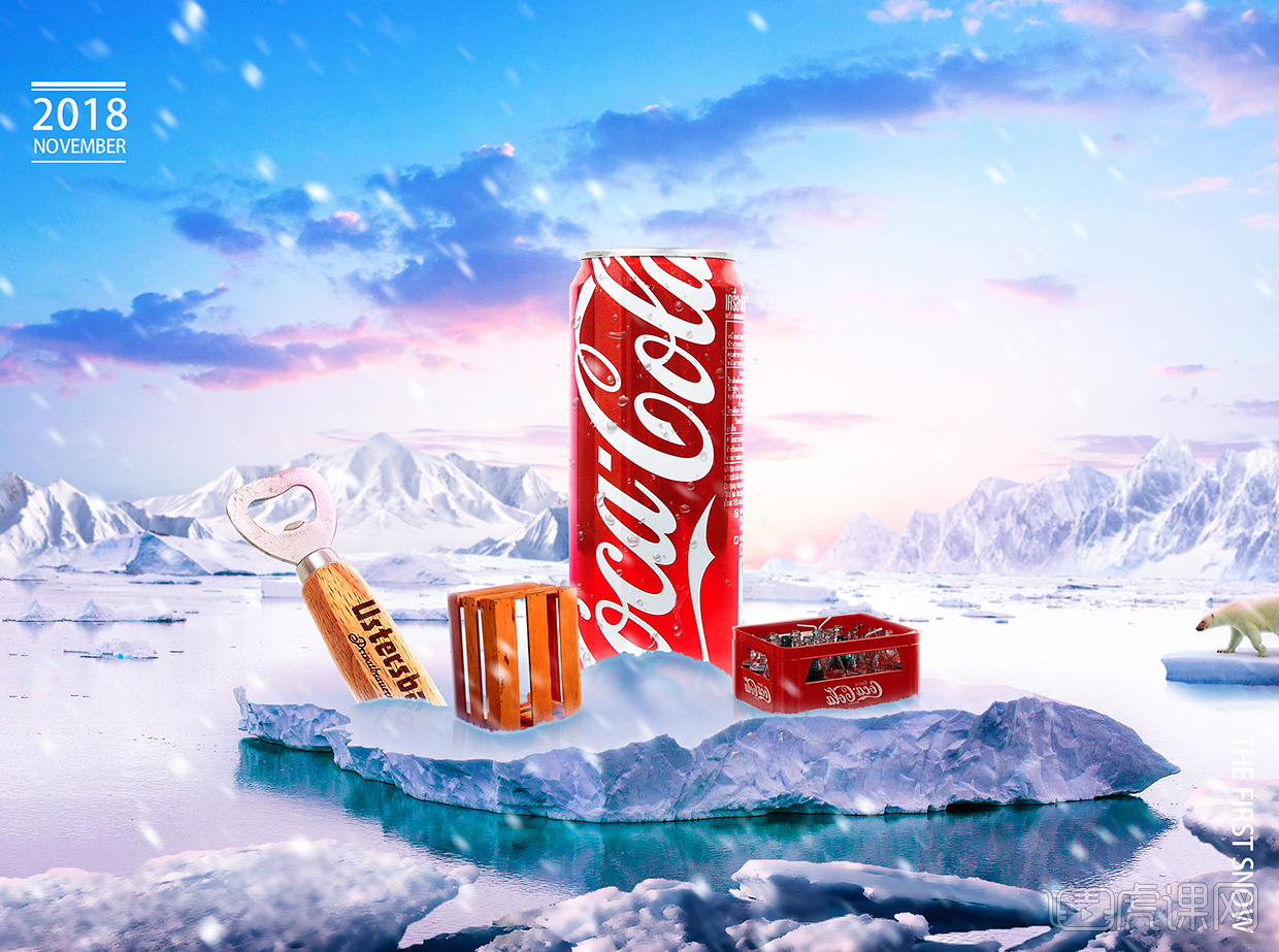 冰爽可乐创意海报