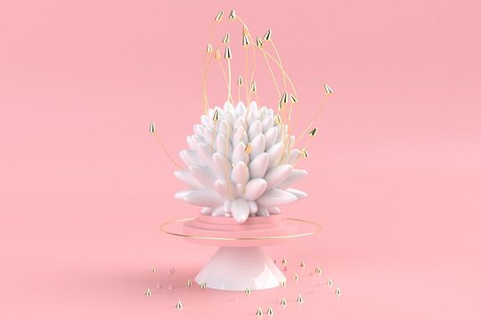 C4D-抽象花朵场景
