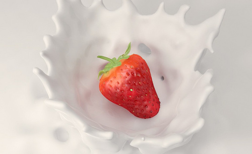 C4D-草莓牛奶广告分镜
