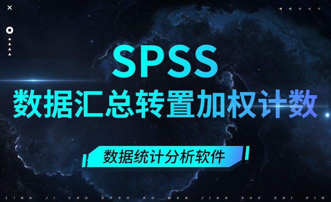 SPSS-数据汇总转置加权计数