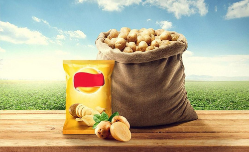 PS-薯片创意合成广告海报