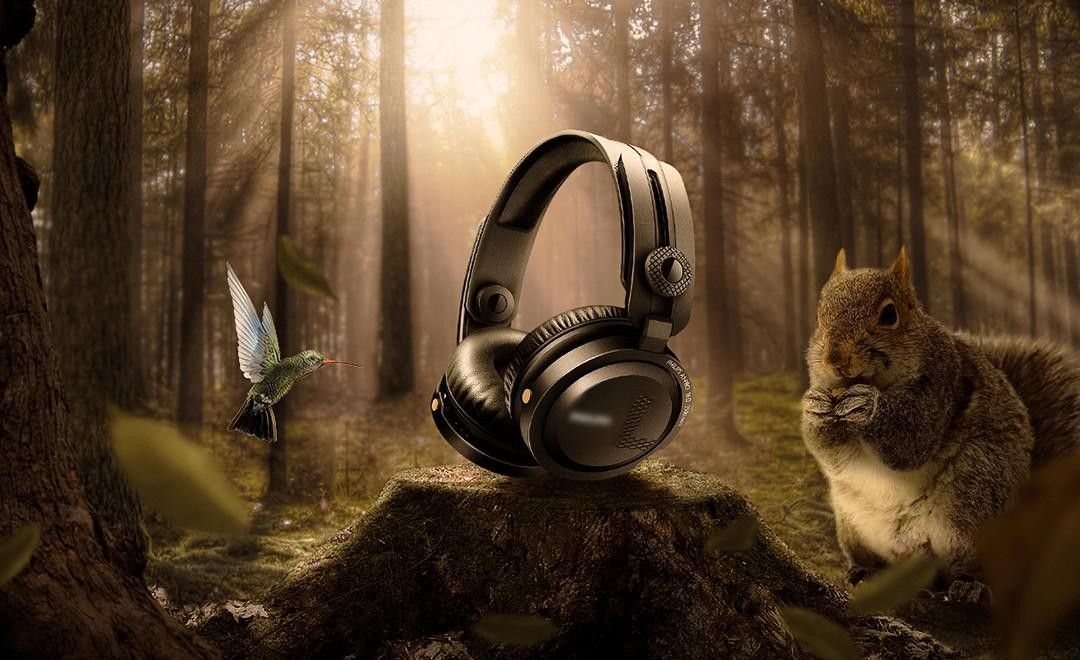 PS-耳机产品合成-森林风