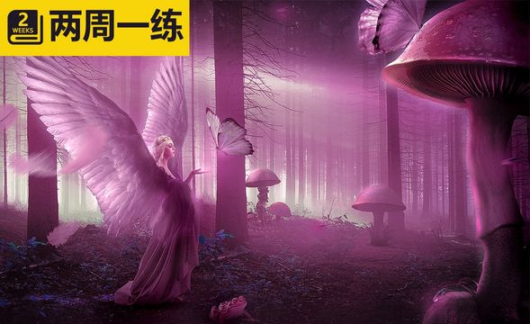 PS-粉色梦幻森林中的天使