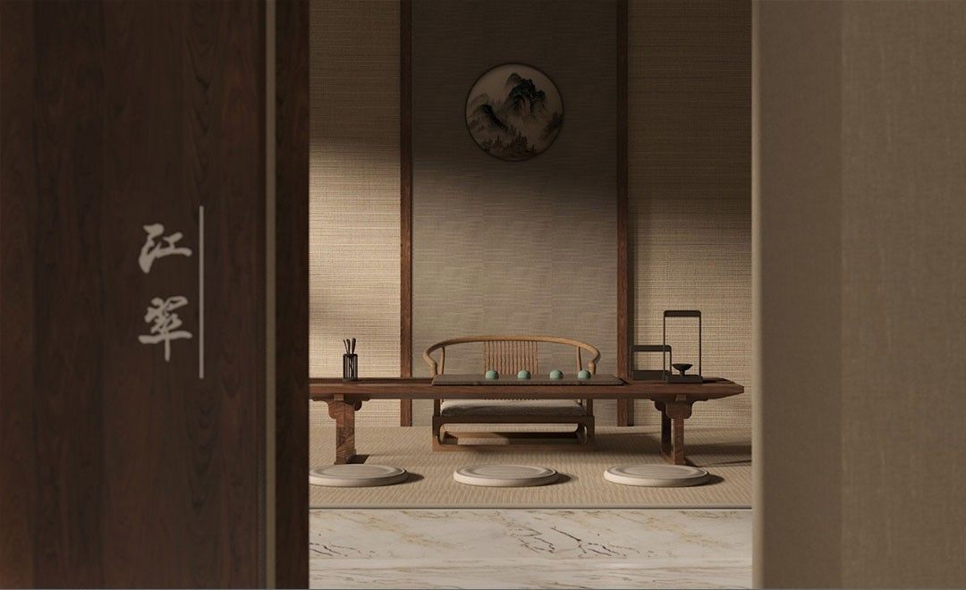 3d Cr 新中式茶室设计渲染01 室内设计教程 3dsmax 18 Corona 虎课网