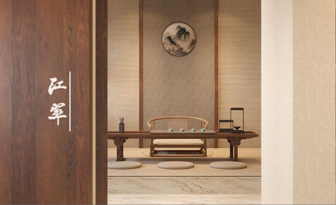 3d Cr 新中式茶室设计渲染03 室内设计教程 3dsmax 18 Corona 虎课网
