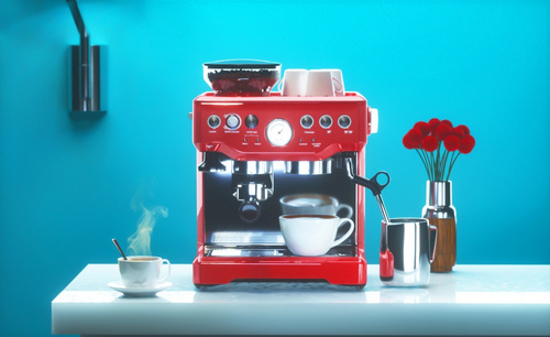C4D+PS+OC-咖啡机产品渲染