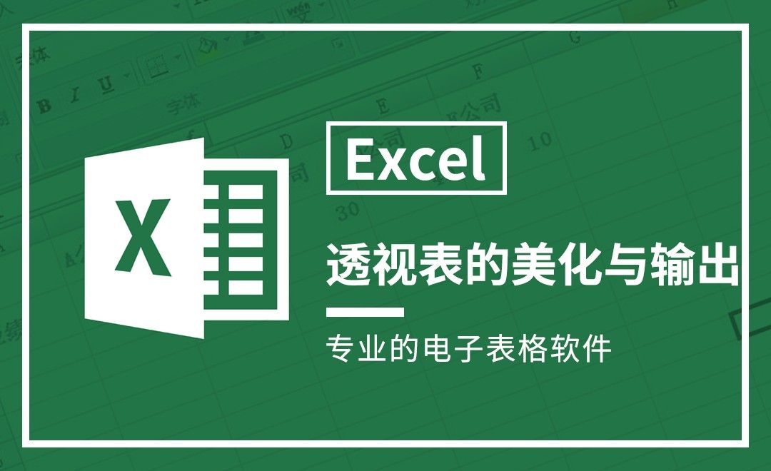 Excel-透视表的美化与输出