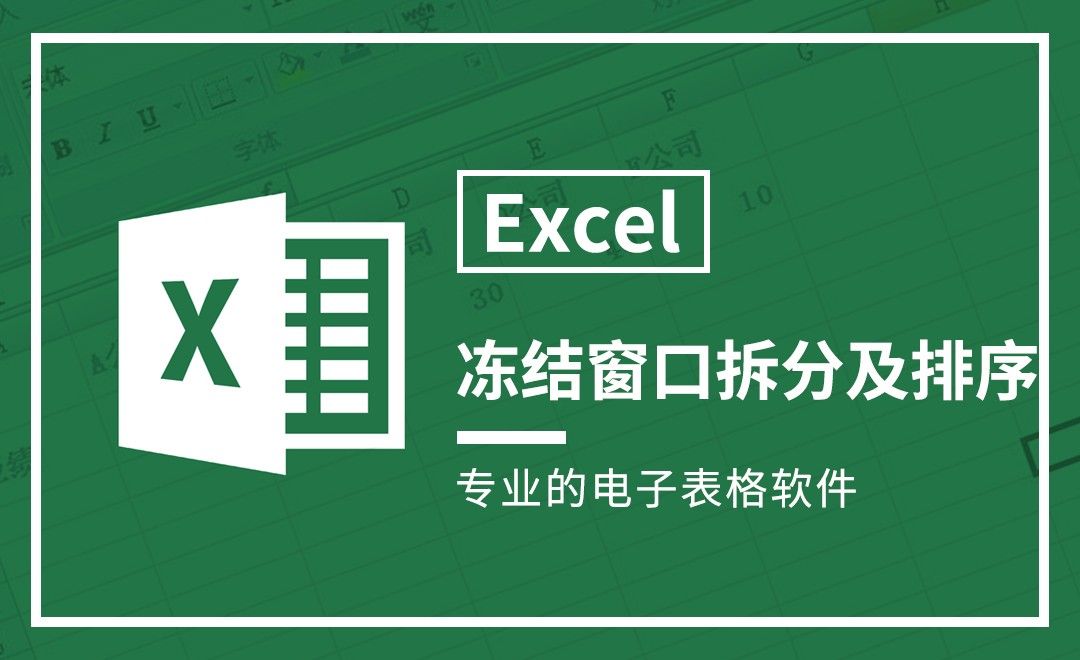 Excel-冻结窗口拆分及排序