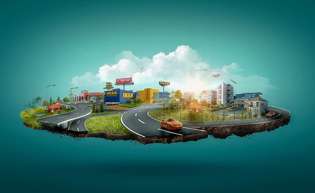 ps-购物中心平面广告合成