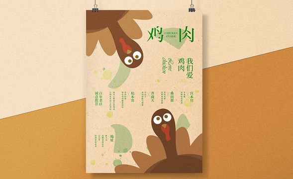 PS-鸡肉主题海报版式设计