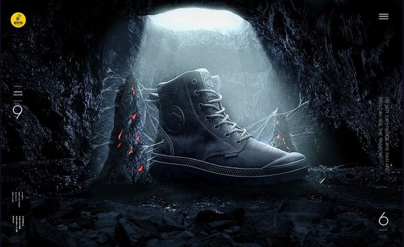 PS-洞穴鞋子广告合成