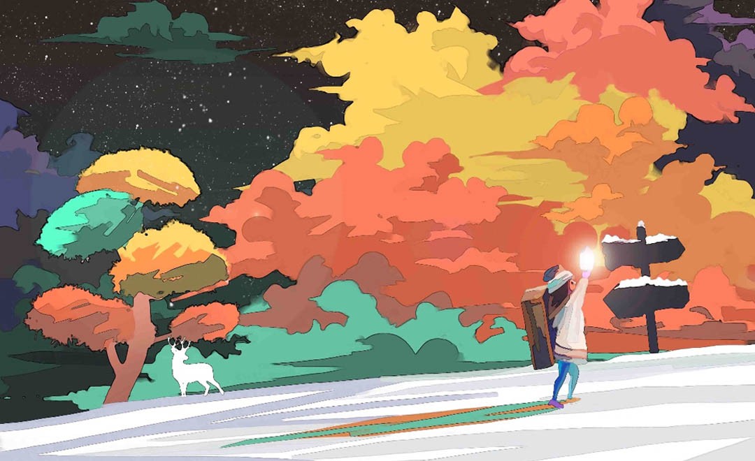 PS-板绘插画-如何创造意境 - 绘画插画教程_PS(CC2015),数位板 - 虎课网