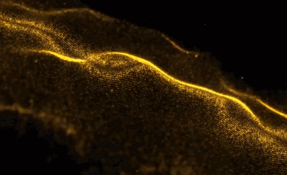 AE-金色粒子舞动背景视频