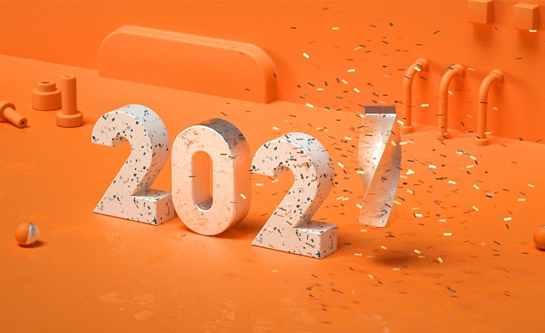 C4D+OC-2020跨年创意小动画建模+渲染